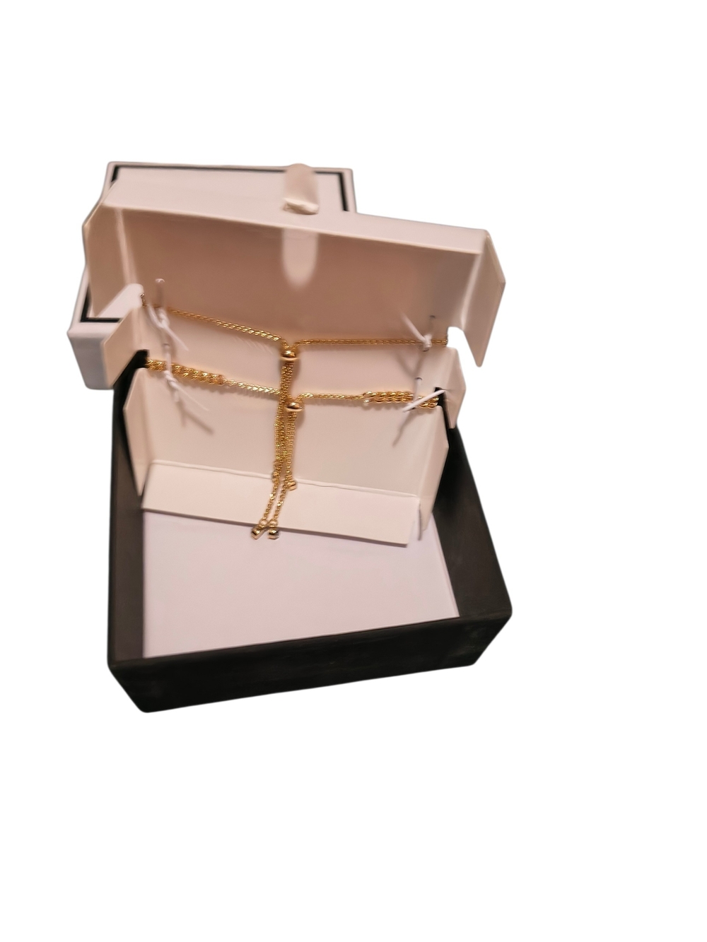 Karl Lagerfeld Gold and Black Star & Moon Bracelet Duo New In Box - Picture 2 of 2